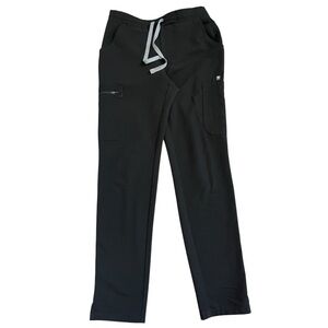 Figs Black Straight Leg Pants